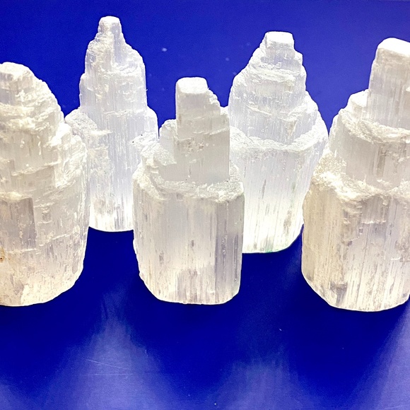 Other - Set of 5 Crystal Selenite Standing Towers